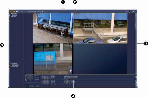 16 en Live window overview Bosch Video Client 3.1 Basic overview The control areas of a basic live window are shown below. Figure 3.