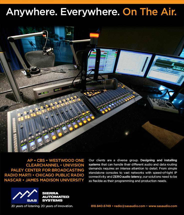 SAS CONSOLES AND AUDIO NETWORKS SAS by Design Sierra Automated Systems has established itself as an industry leader in providing mission critical audio consoles, switching and distribution systems