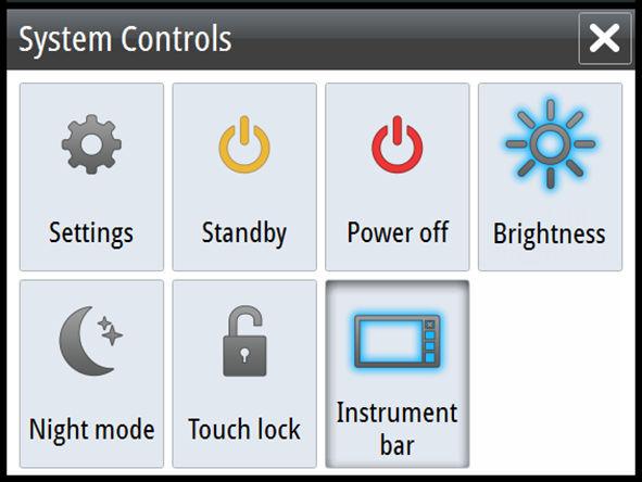 2 Basic operation System Controls dialog The System Controls dialog provides quick access to basic system settings. You display the dialog by making a short press on the Power key.