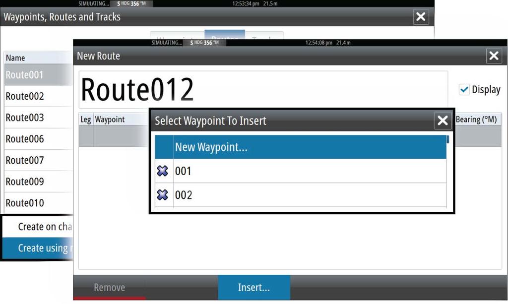Select Keep to accept the routepoints positions. 6. Eventually repeat step 2 (Selection) and step 3 if you want the system to automatically position routepoints for other parts of the route. 7.