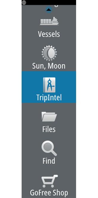 Select the TripIntel button on the Tool panel to display the TripIntel page.