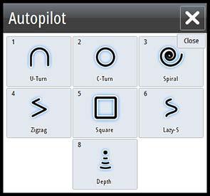 Autopilot pop up You control the autopilot from the autopilot pop-up. The pop-up has a fixed position on the page, and it is available for all pages except when an Autopilot panel is active.
