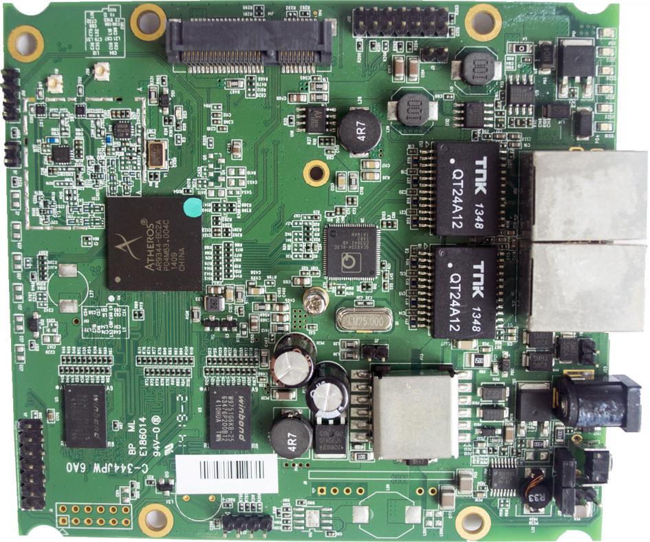 Multi-function AR9344 Embedded Board with on-board Wireless 533MHz CPU / 2x Gigabit / 1 x Mini PCI-e / Designed for 2x2 802.