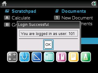 Select Login. The Login Successful screen opens. 6. Click OK.