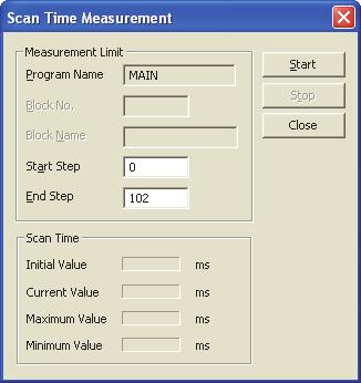 CHAPTER 3 CPU MODULE FUNCTIONS 3.13 Scan Time Measurement This function displays the processing time of set program section during ladder monitoring.