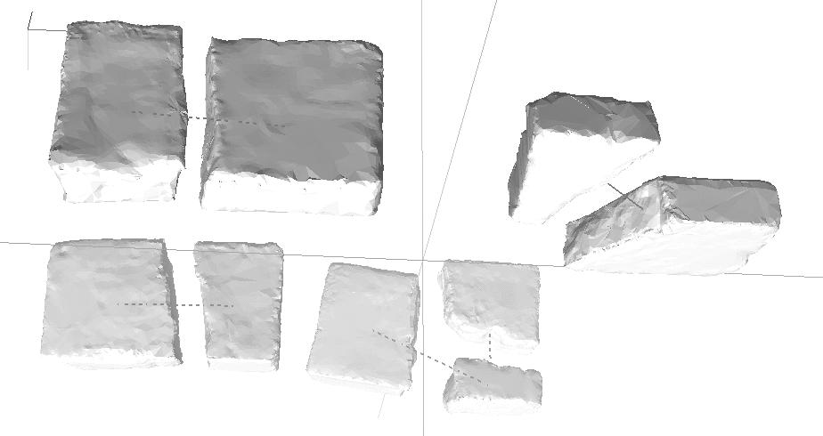 Lins displayed as dashed lines are soft (computer generated) lins while the normal lines (lower right pair) are hard (external) lins.