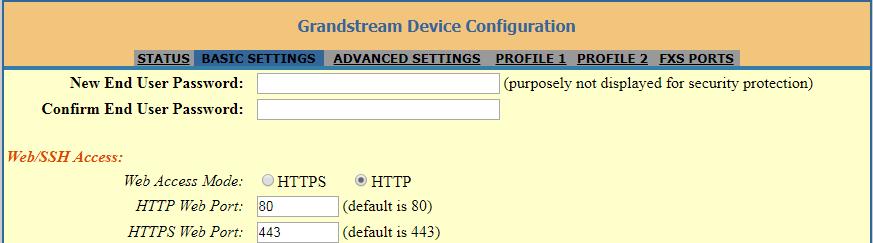 Figure 11: Web HTTP Port Web Configuration Pages Definitions This section describes the options in the HT81X Web UI. As mentioned, you can log in as an administrator or an end user.