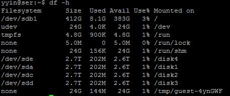 Check disk usage Disk space is a limited resource, and you want to frequently monitor how much disk space you have used.