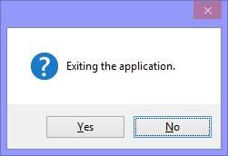 (1-1-1-3) Software Exit Completing the setting software. [How to complete] a) When Software Exit is selected, the following confirmation window will be displayed.
