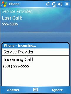 Using the MC7004/94/95 Phone 4-5 Answering a Call A dialog box appears on the EDA when it receives an incoming call. If the phone is set to ring, a ring tone sounds.