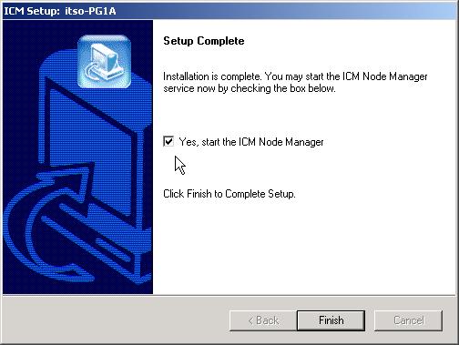On the main Cisco ICM Setup screen that follows, click Exit. Figure 3-59 ICM Setup complete 36.Within about 60 seconds, ICM automatically connects to the Cisco CVP Call Control server.