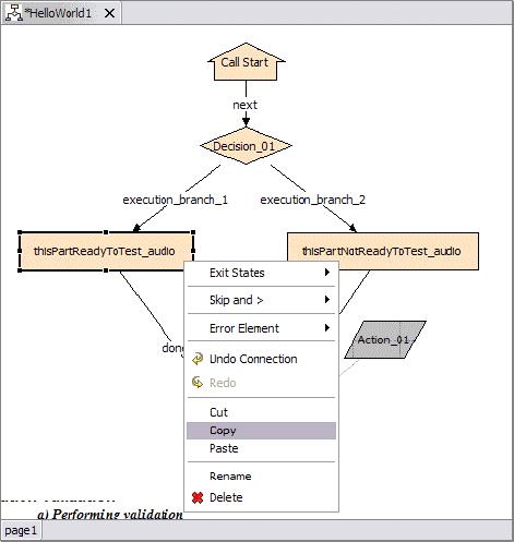 Figure 4-68 Copying elements using the context menu Figure 4-69 on page 159 shows an example of