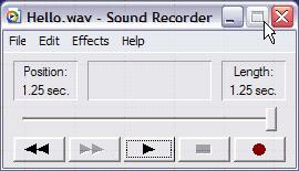 Figure 4-103 Microsoft Windows Sound Recorder Screen shot reprinted by permission from Microsoft Corporation Figure 4-104 Microsoft Windows