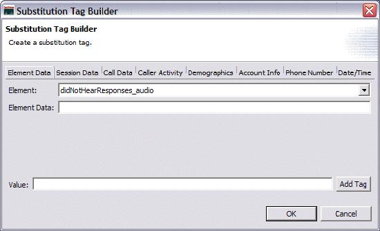 The purpose of this interface is to build a substitution tag that will access the value element variable from the getcallersname_formwithconfirm element.