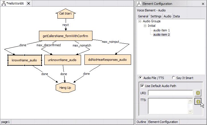 Figure 4-158 HelloWorld6: Using the substitution tag builder