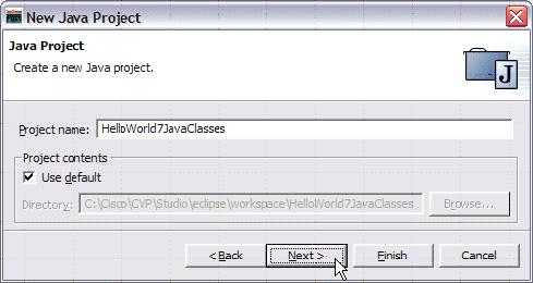 Figure 4-178 New Java Project: Specifying the