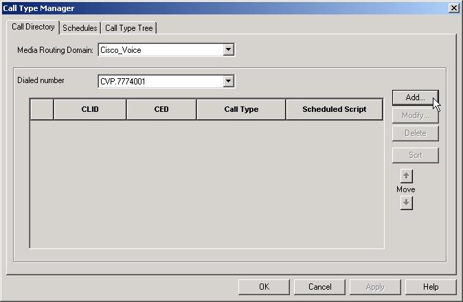 Figure 4-220 Adding a Dialed Number in the Call Type Manager 2. The Add Dialed Number Entry dialog box opens, as shown in Figure 4-221.