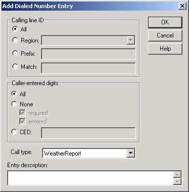 Figure 4-221 Linking a Dialed Number to a CallType 3. Back in the Call Type Manager dialog box, click the Schedules tab.
