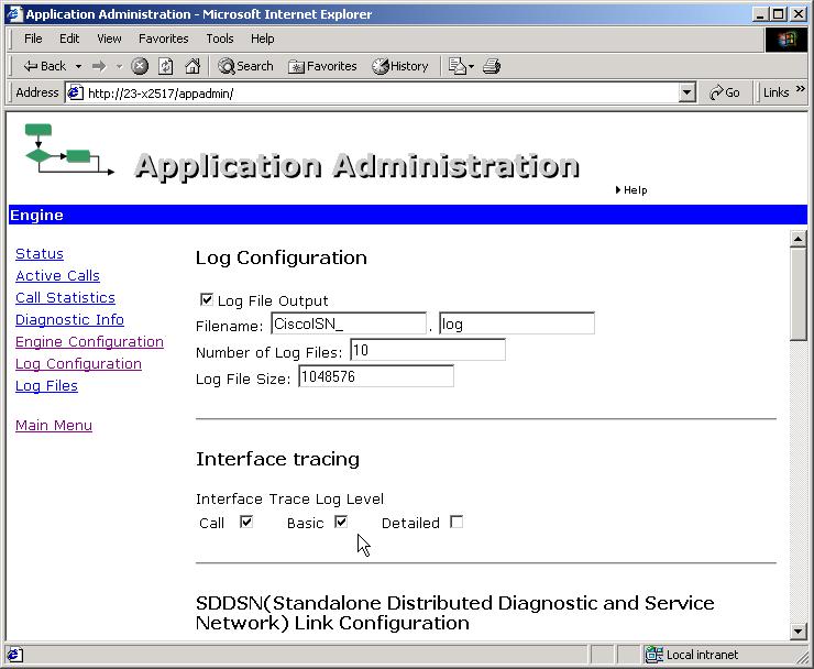 Figure 3-19 Log Configuration screen - Turn on Call and Basic Screen capture reprinted by permission from Microsoft Corporation 9.