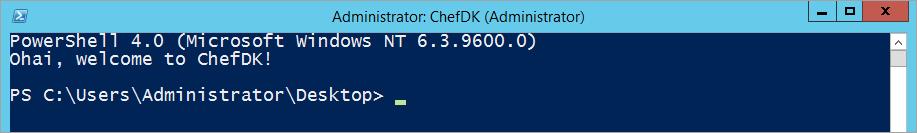 Use chefadmin for the user name and the password you provided when you launched the stack in step 3. 2.