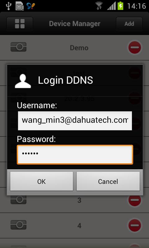 Figure 3-6 Figure 3-7 Select from DDNS shown in Figure 3-5, the DDNS login box pops up. See Figure 3-6.