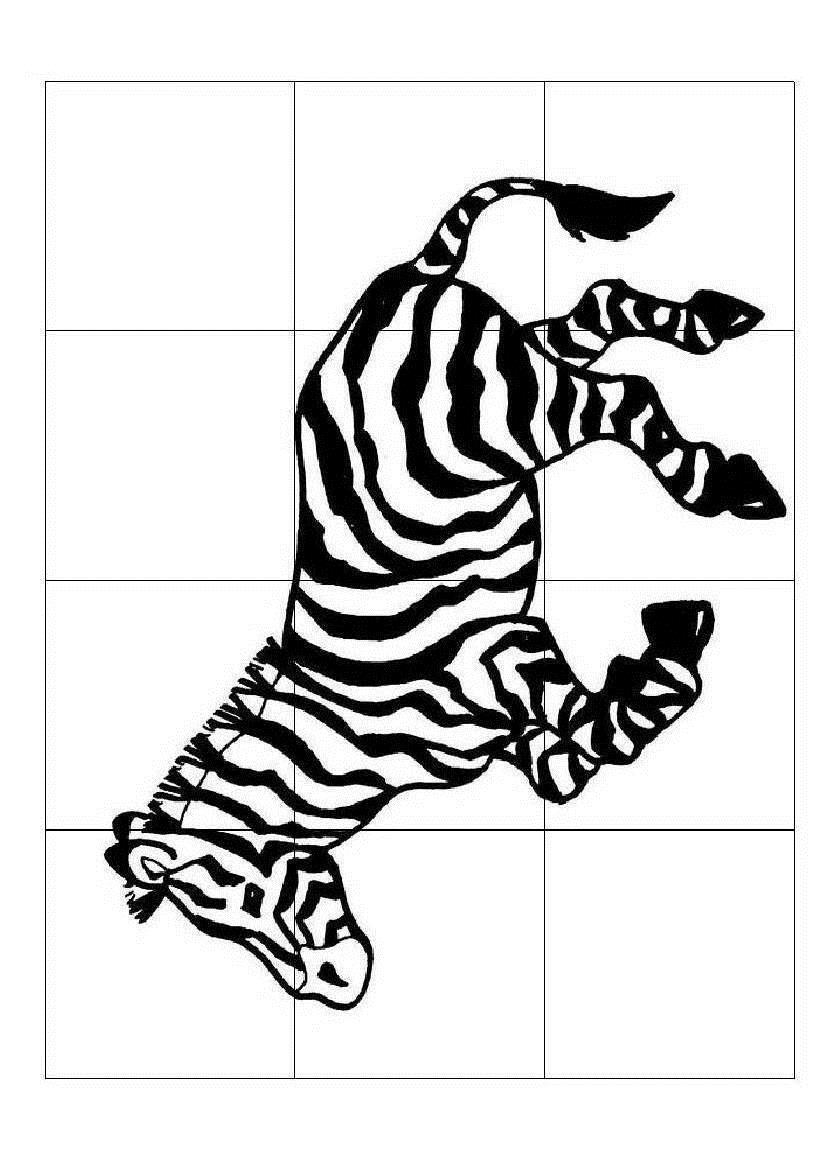 Name 6 Date Cut out the jigsaw pieces then fit them together to make the zebra