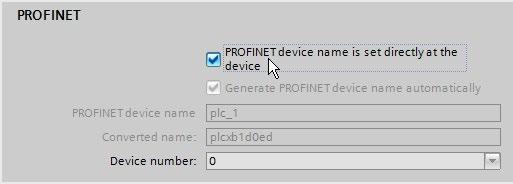 Prerequisites and communication setup 3.4 Configuration requirements 3. Also on the Ethernet addresses options, click the PROFINET device name is set directly at the device option.