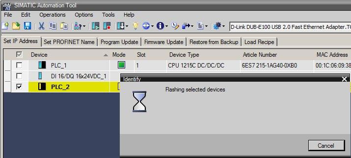 Tool operations 4.9 Identify devices 4.9 Identify devices Locate a device by flashing an LED or HMI display The Identify operation helps you physically locate devices in the device table.