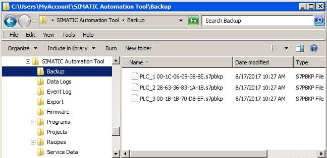 Tool operations 4.14 Backup and Restore CPU or HMI data 4.