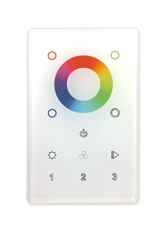 Color RGBW RGBW - Red, Green, Blue & White Programmable advanced DX512 lighting controller featuring a touchscreen interface.