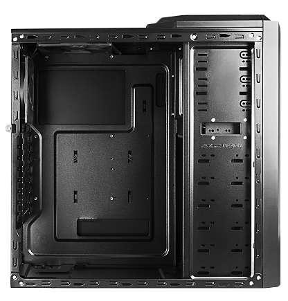 2.1 SETTING UP 1. Place the case upright on a flat, stable surface with the rear of the case facing you. 2. Remove the side panels by first removing the thumbscrews at the rear of the case.