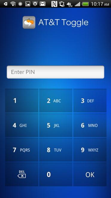 your PIN to continue the Toggle