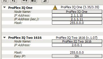 Updating Connected ProPlex IQ Ethernet to DMX Devices using ProPlex Software As new versions of firmware for the ProPlex IQ Ethernet to DMX nodes become available, ProPlex Software will indicate if a
