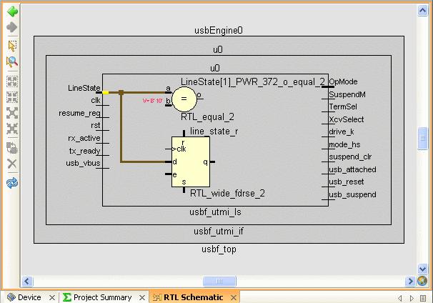 In the RTL netlist view, click the u0 module again (if needed). 3-4-2. Select the Schematic pop-up menu command. 3-5.