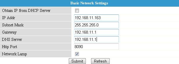 (2) Basic Network Settings A static IP for the camera is needed when configuring the DDNS service settings. Login your camera and set basic network settings as the picture below. Figure 3.