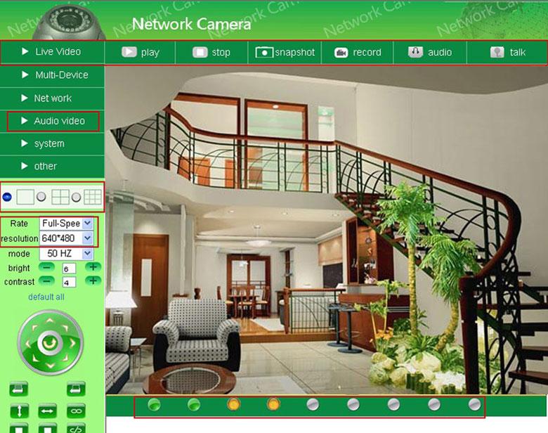 Figure 3.5 Channels: Our IE software supports 9 channels totally. Click can get different windows. : Click this one, you can view the main channel of the camera you login.
