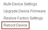 5 Click Reboot the device, will pop-up a prompt, select OK, then the