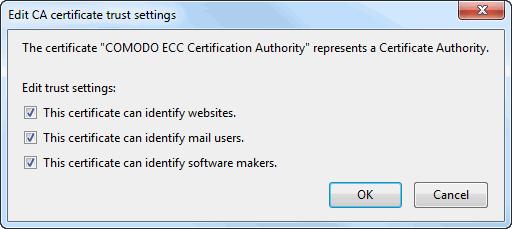 the certificate, select 'Trust the authenticity of this certificate' If you do not want the browser to trust the authenticity of the certificate select 'Do not trust the authenticity of this