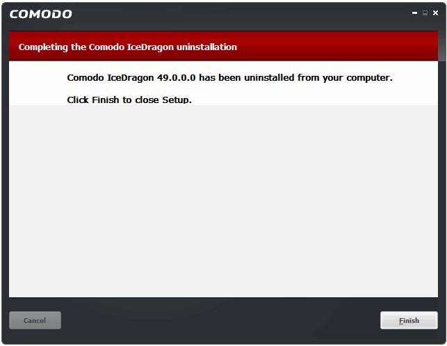 Click 'Finish' to complete the uninstallation process. 5. Tabbed Browsing This section explains how to use tabs to view websites in Comodo IceDragon.