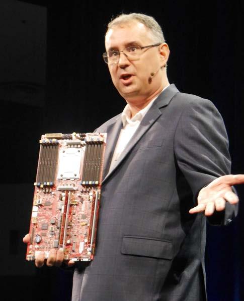 Leendert van Doorn Distinguished Engineer at Microsoft presenting the ARM-based server that Microsoft Azure has been