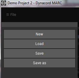 Save your project File Once all your settings are done, open the main menu to save the project file on your hard disk.