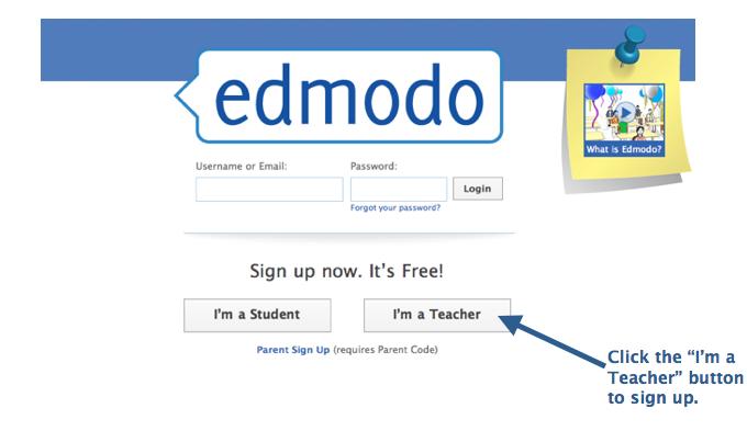 Teacher Sign Up Need an account? Follow these steps: Step 1: On the Edmodo.