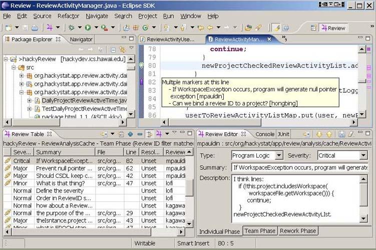 The prerequisite is that all the team members install the Eclipse IDE and Jupiter. The Jupiter plug-in creates a set of XML files, which may be shared via CVS.
