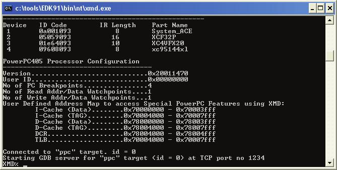Generating the Test Hardware System Bitstream Download and Kernel Execution using XMD Once the kernel and hardware have been successfully built, the initial hardware can be brought up for testing.