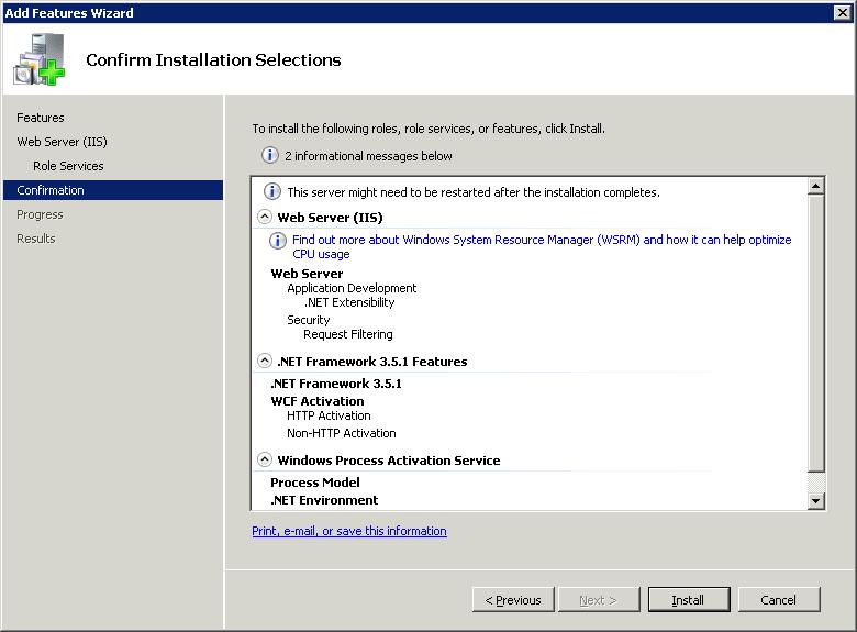 8. Click Install to confirm installation