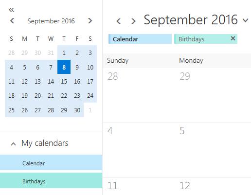 View Multiple Calendars In Outlook on the Web you are able to view shared calendars, as well as multiple calendars in merged view. 1. Select a calendar from My Calendars. 2.