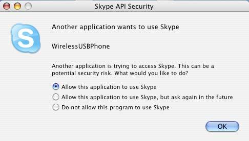Step 5 Allow the driver to use Skype TM, select Allow this application to use