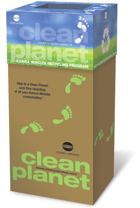 Konica Minolta Clean Planet Recycling Program You can order toner cartridge recycling kits at: http://kmbs.konicaminolta.us/content/environment/konica-minolta-recycling.
