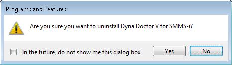 Select Dyna Doctor on the Add or Remove Programs window in the