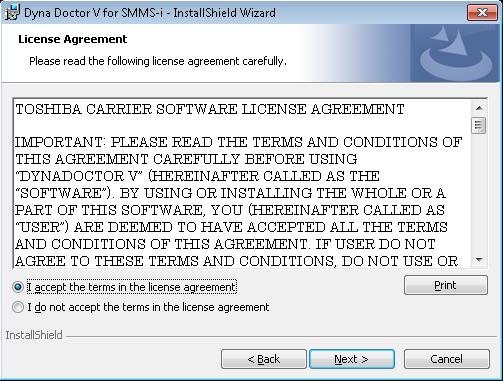 3.1.5 License Agreement The License Agreement window is displayed. Read the content.